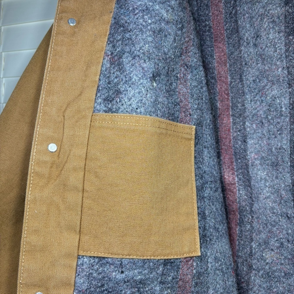 Carhartt Jacket Mens 46 Tall Chore Coat Blanket Lined Button Up Corduroy Work - Picture 5 of 9